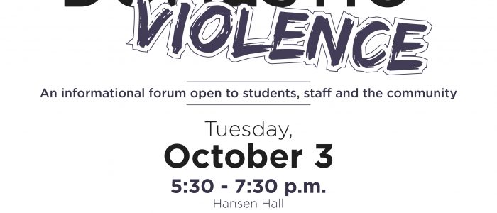 October 3 Domestic Violence Forum at East Central College